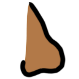 a medium brown bumped nose.